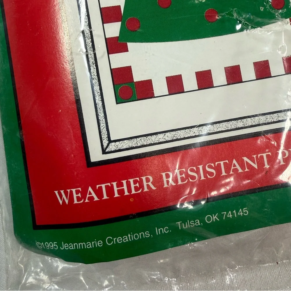 VINTAGE 1995 JEANMARIE CREATIONS Christmas Door Decorations Set Santa Tree NEW‎